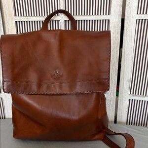 Unisex Wild West Leather Backpack/ top handle